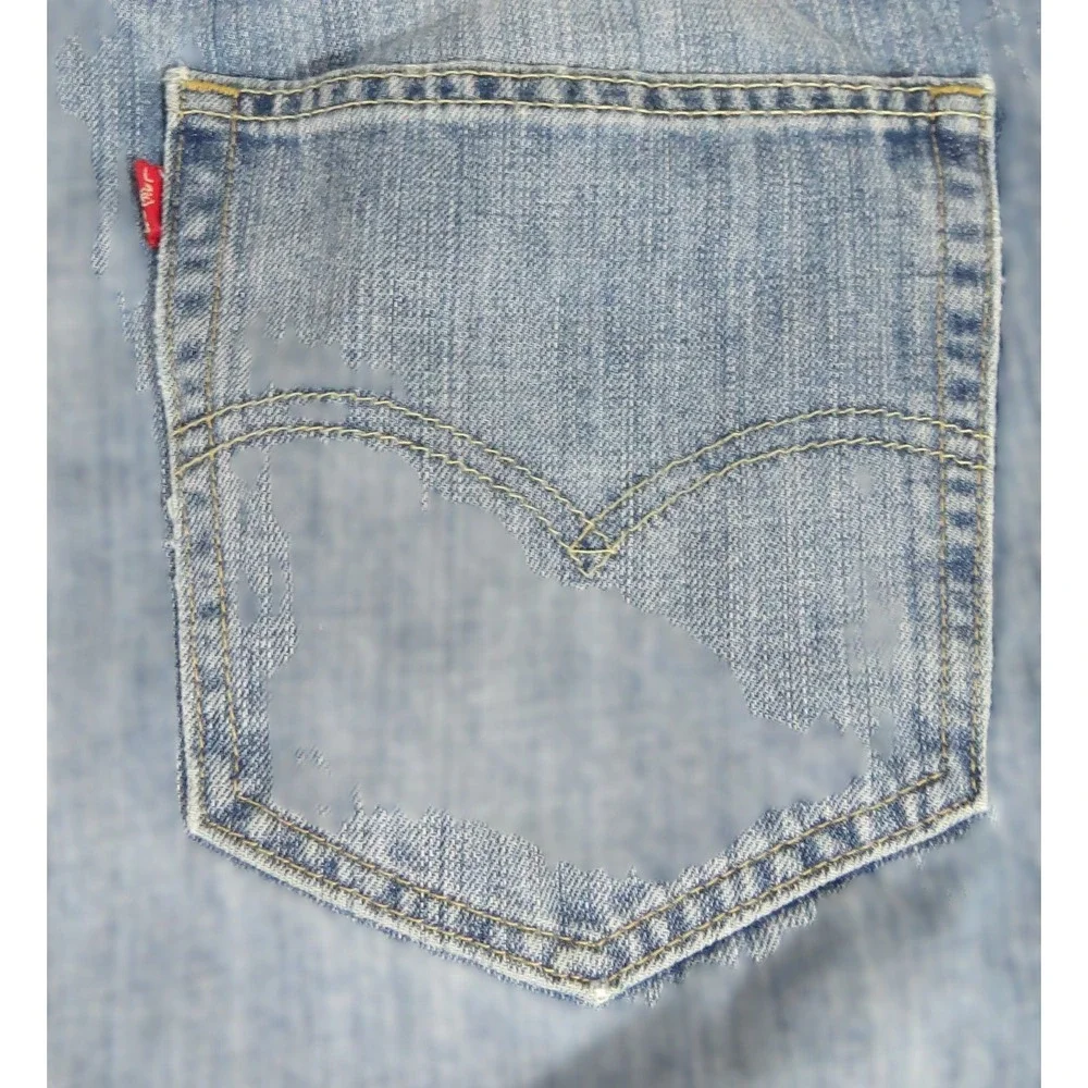 Levis 569 Loose Straight Jeans Men W38 L30 Light Wash Denim Baggy Skater Y2K GUC